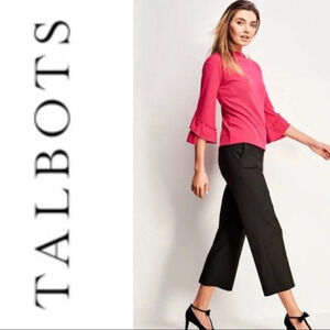 Talbots Plus Size Talbots 3/4  Ruffle Sleeve Tunic Hot Pink Size 2X